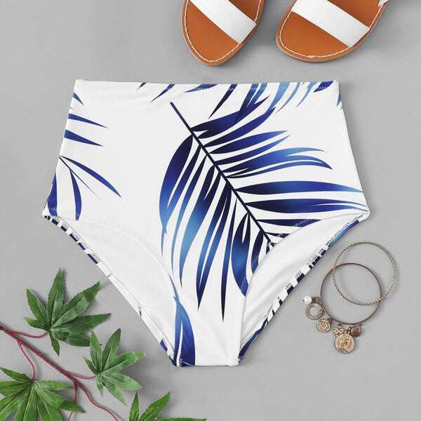 

Leaf Print Swimming Panty, Multicolor
