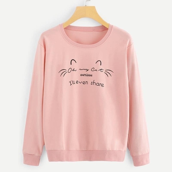 

Slogan Graphic Sweatshirt