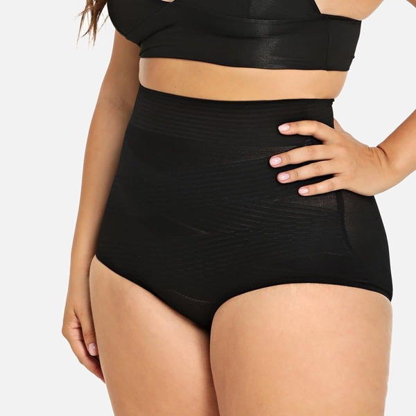 

Plus High Waist Shapewear Panty, Black