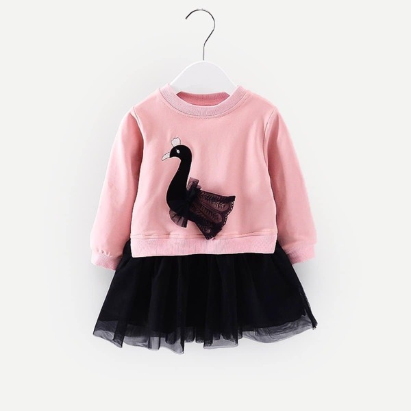 

Toddler Girls Swan Tutu Dress