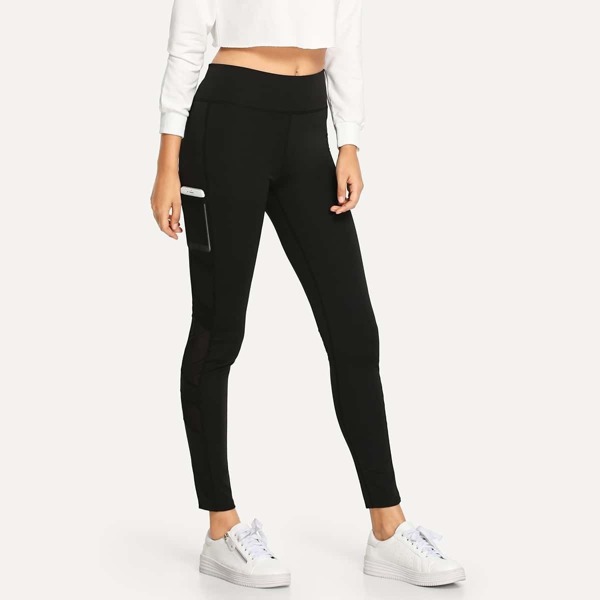 

Solid Skinny Leggings, Black