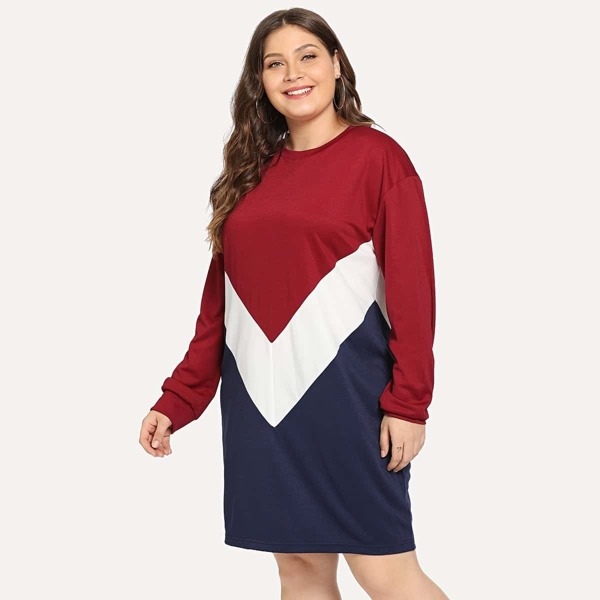 

Plus Color Block Dress