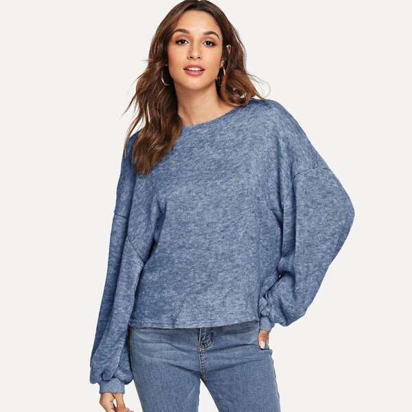 

Dropped Shoulder Solid Sweater