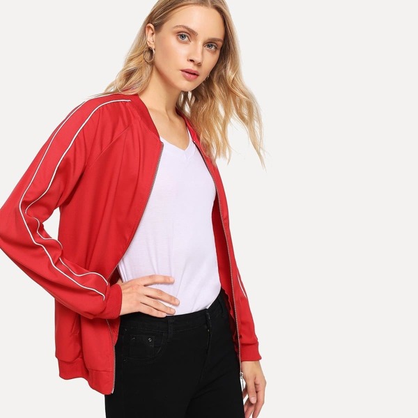 

Raglan Sleeve Zip Up Jacket