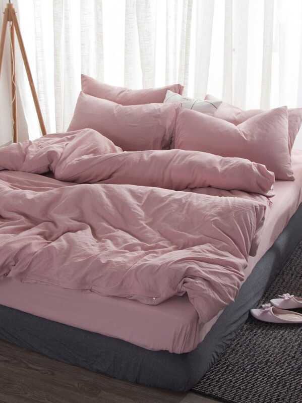 

Solid Print Sheet Set, Pink