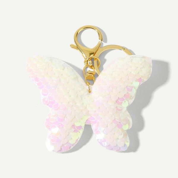 

Sequin Butterfly Design Keychain