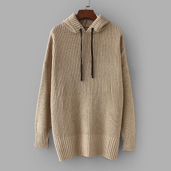 

Drop Shoulder Hooded Sweater