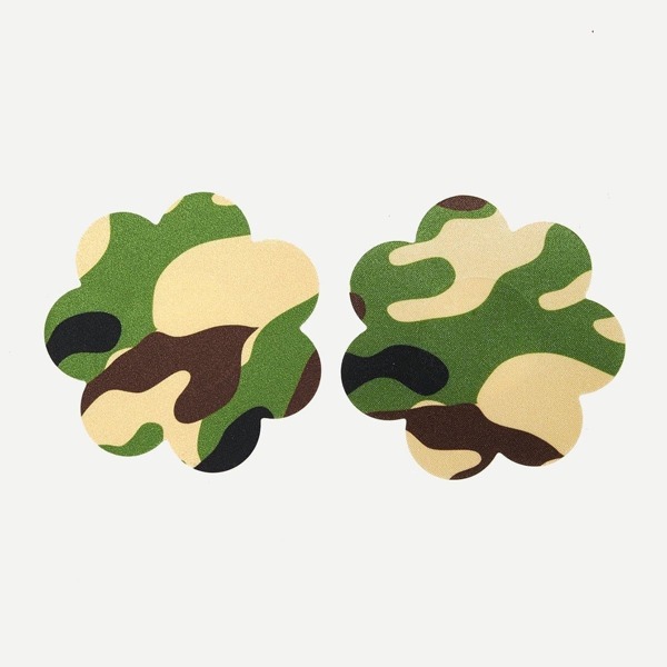 

Flower Shaped Camouflage Nipples Cover 1pair