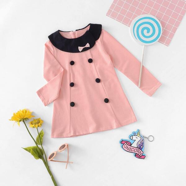 

Toddler Girls Button Detail Dress