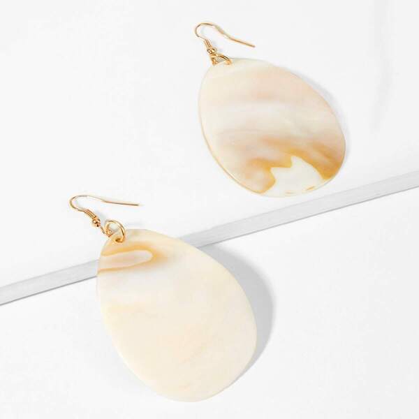 

Marble Pattern Waterdrop Earrings 1pair