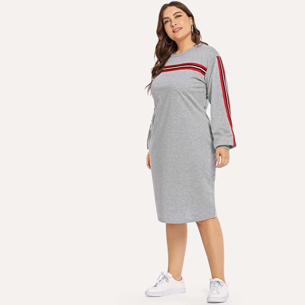 

Plus Contrast Taped Dress