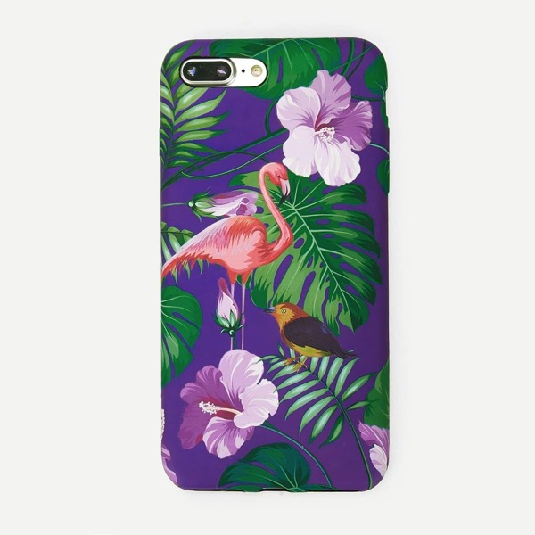 

Flamingos & Tropical Leaf Luminous iPhone Case