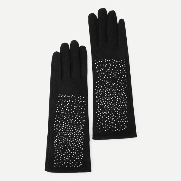 

Rhinestone Decorated Gloves