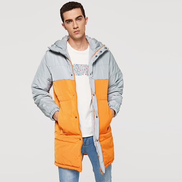 

Men Cut and Sew Button Front Coat
