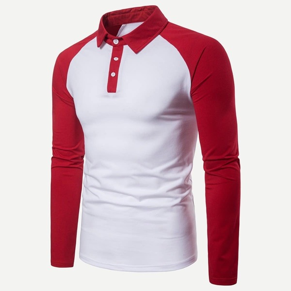 

Men Cut And Sew Panel Polo Shirt, Multicolor