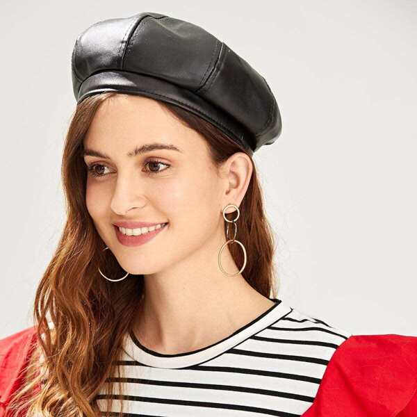 

PU Beret Cap