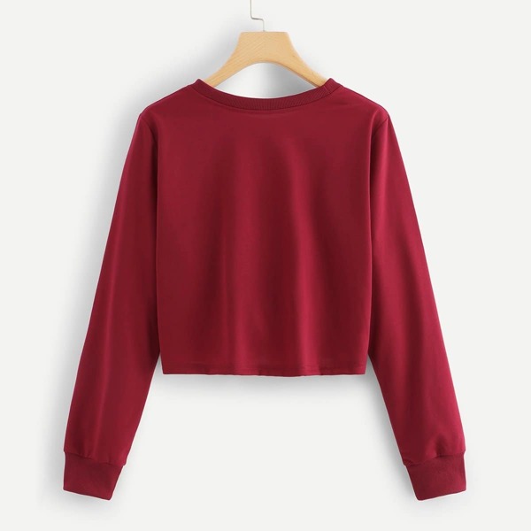 

Twist Detail Solid Sweatshirt