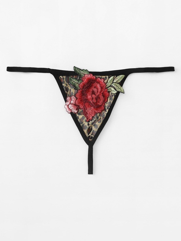 

Plus Appliques Leopard Panty, Multicolor