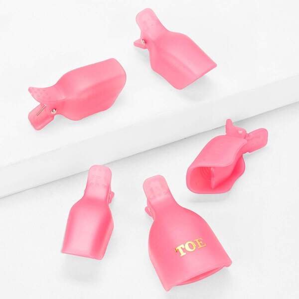 

Gel Nail Polish Remover Clip 5pcs, Pink