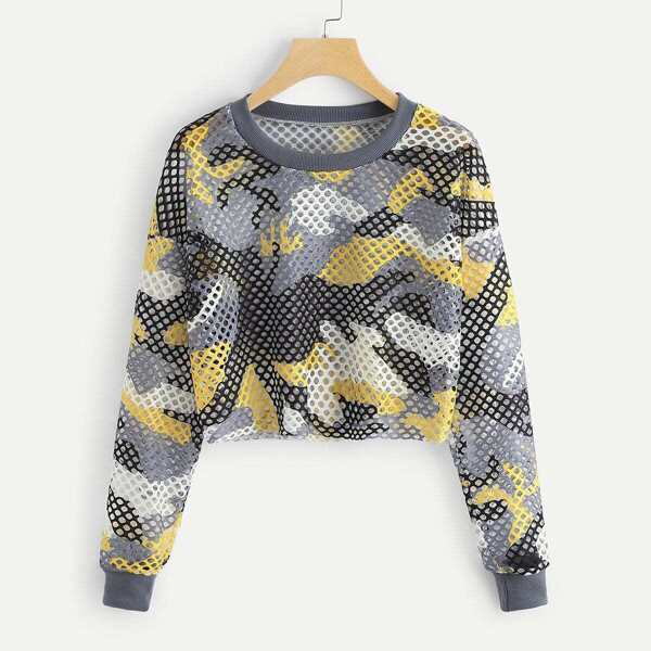 

Camo Print Cut Up Sweatshirt