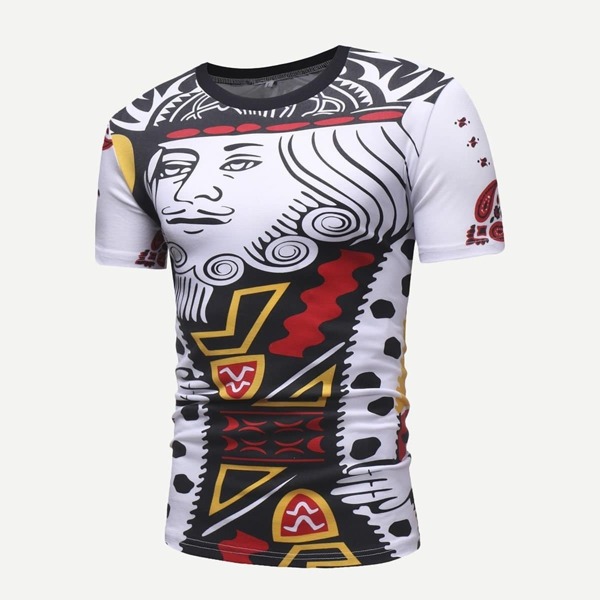 

Men 3D Playing Cards K Graphic Tee