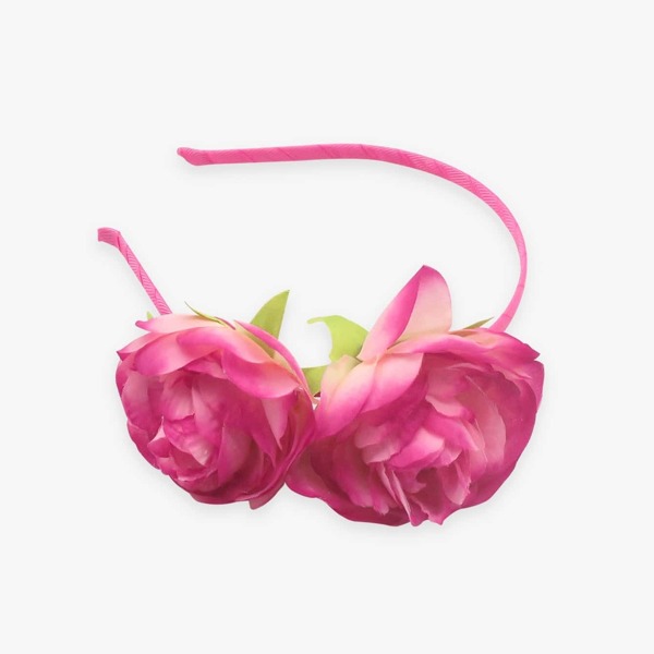 

Flower Decorated Headband, Pink