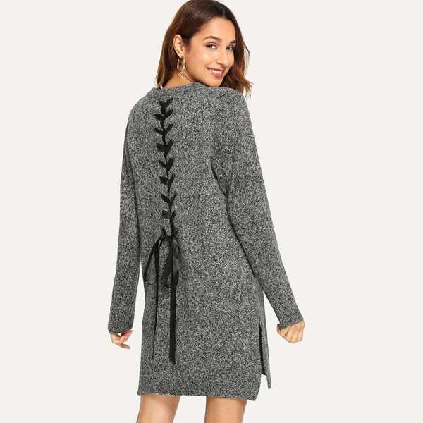 

Lace Up Back Split Jumper