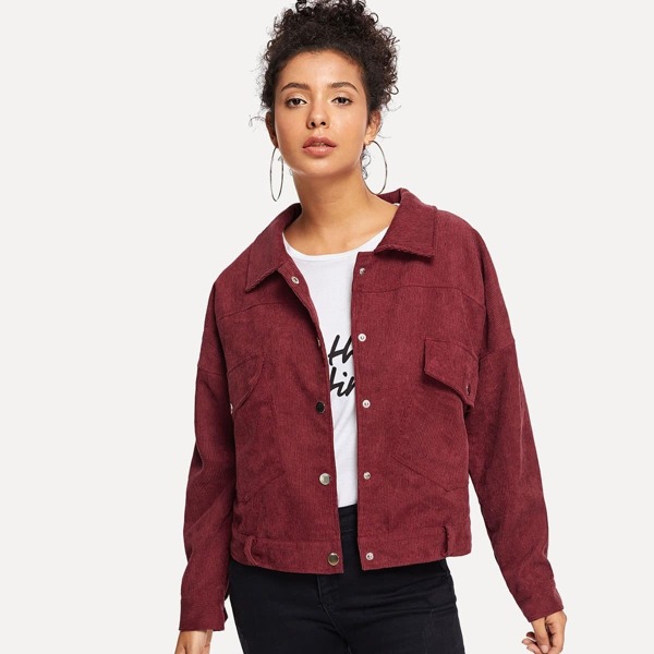 

Corduroy Solid Jacket