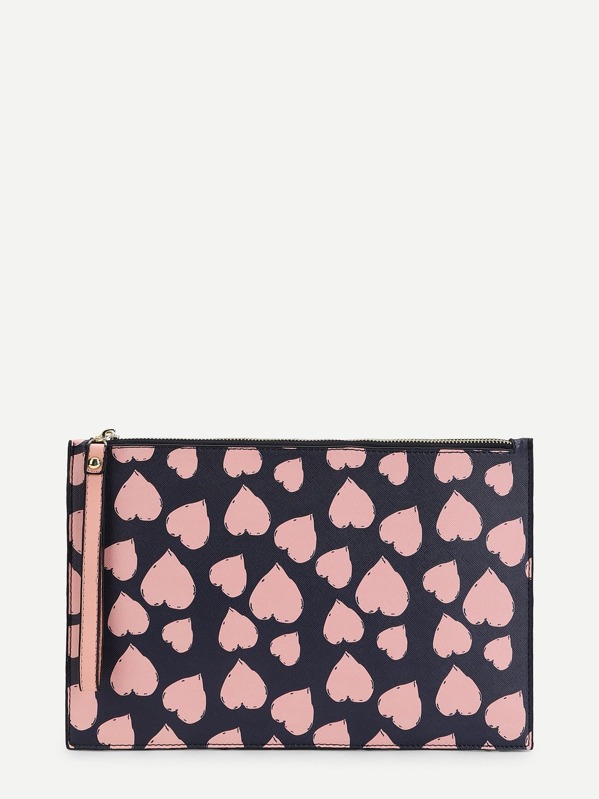 

Сердце Pattern PU сумка сцепления, null