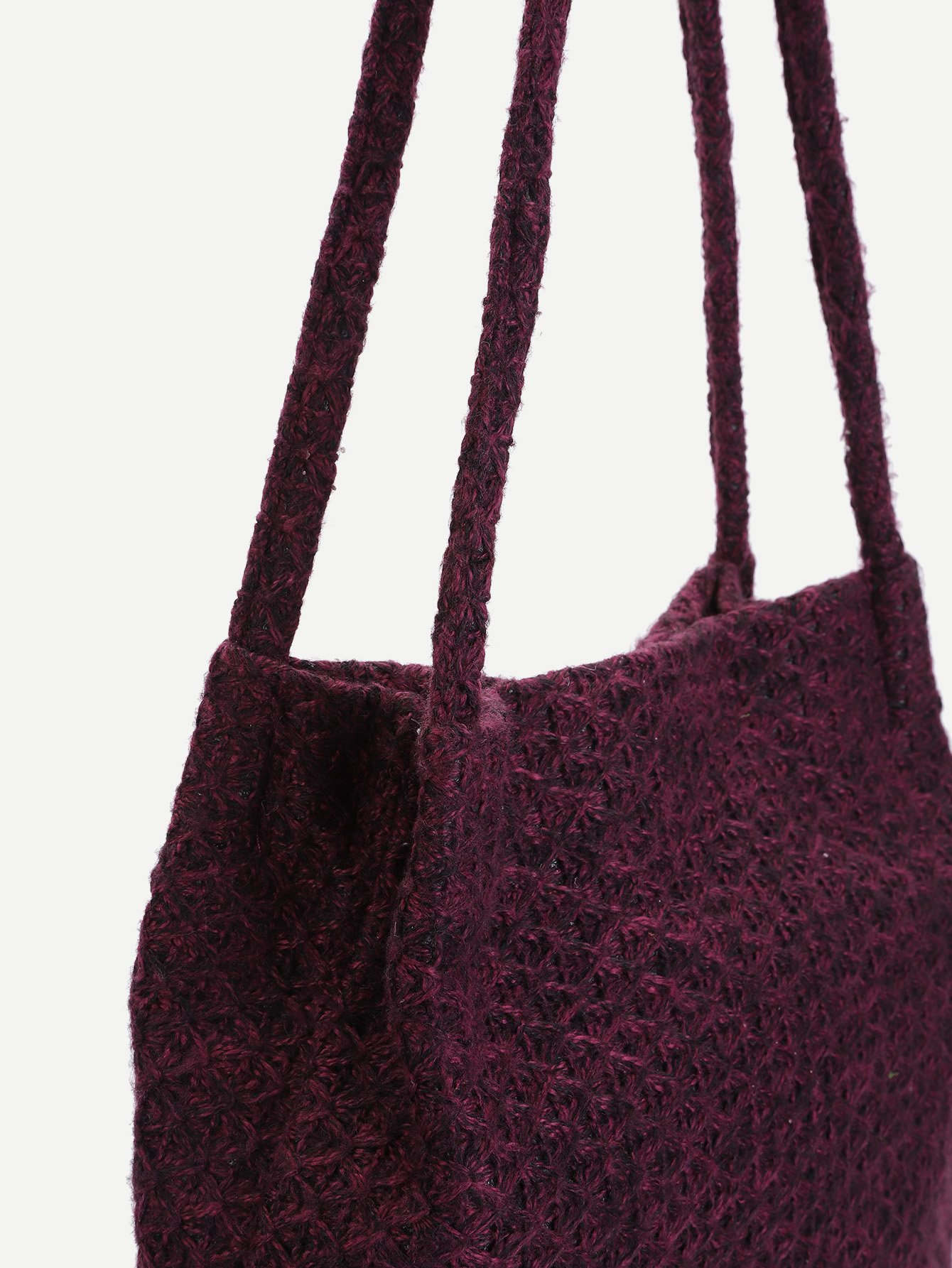 crochet double handle tote bag