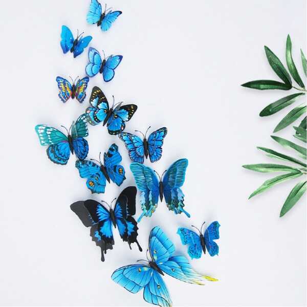 

3D Butterfly Wall Decors 12pcs, Multicolor