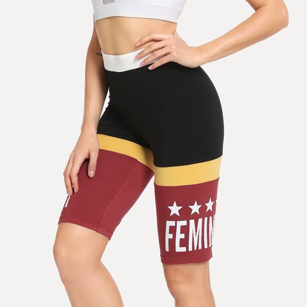 

Letter and Star Cut and Sew Cycling Shorts