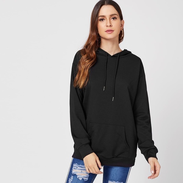 

Kangaroo Pocket Hoodie, Black