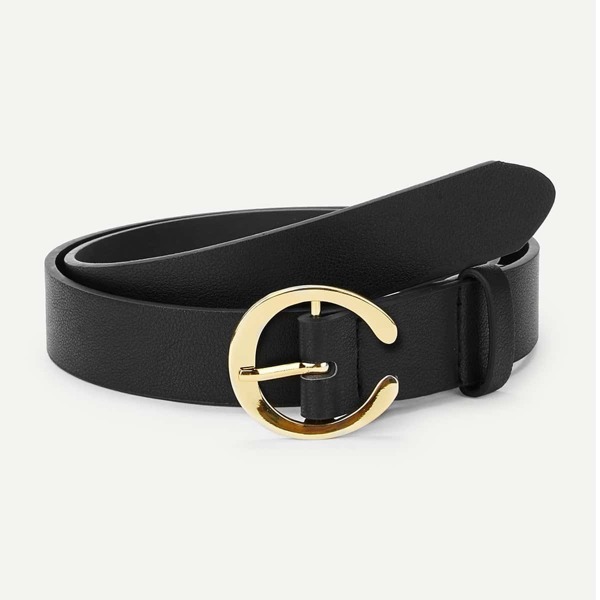 

Metal Buckle Belt, Black