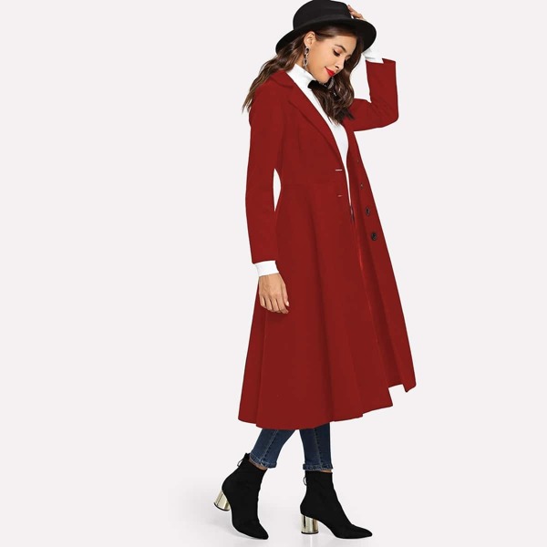 

Single-breasted Solid Coat