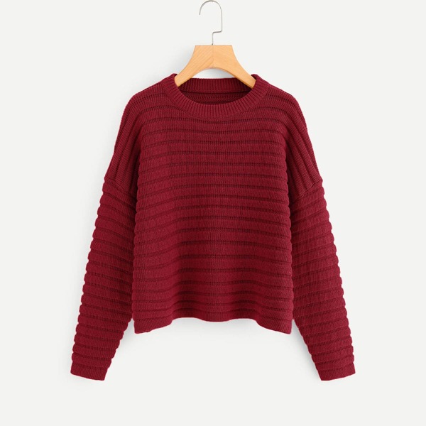 

Solid Drop Shoulder Jumper