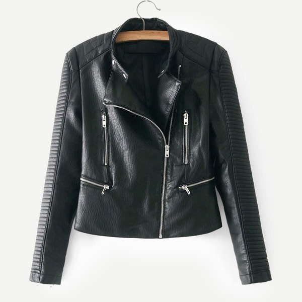 

Faux Leather Biker Jacket