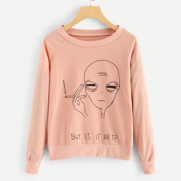 

Cartoon Print Sweatshirt