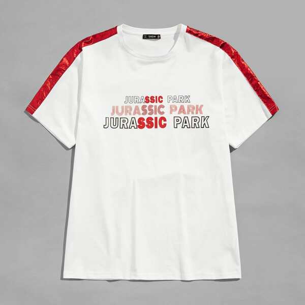 

Men Letter Print Tee