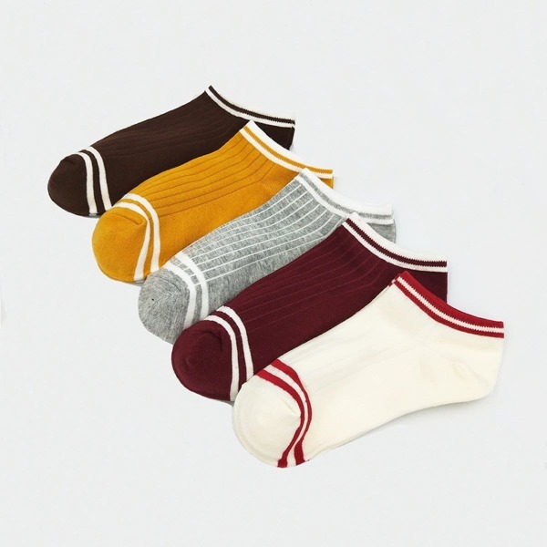 

Striped Cotton Socks 5pairs, Multicolor