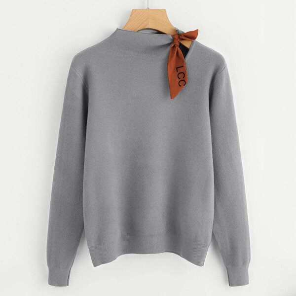 

Knot Neck Solid Jumper