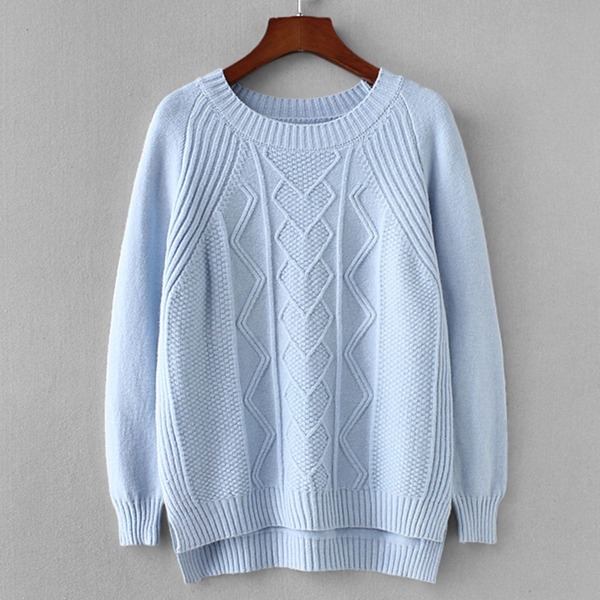 

Slit Side High Low Raglan Sleeve Jumper