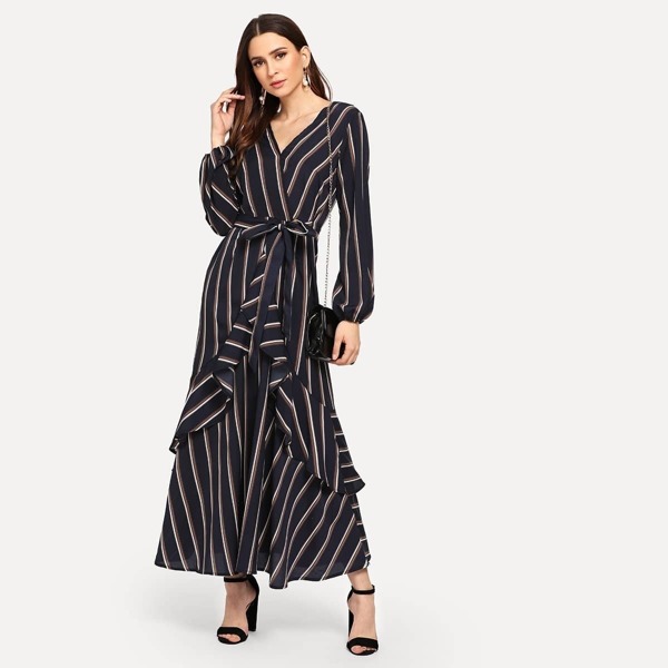 

Ruffle Striped Dress