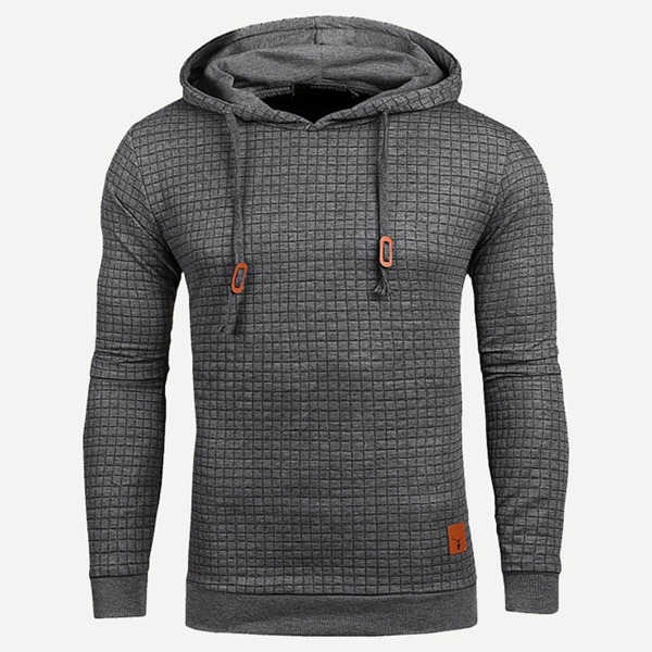 

Men Solid Hooded Sweatshirt, Grey