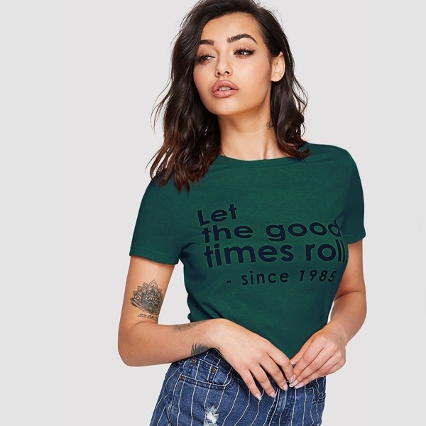 

Letter Print T-shirt