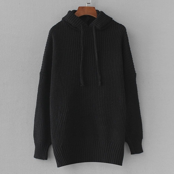 

Drop Shoulder Hooded Sweater