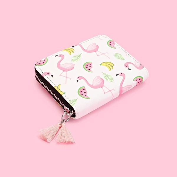 

Flamingo Print PU Purse