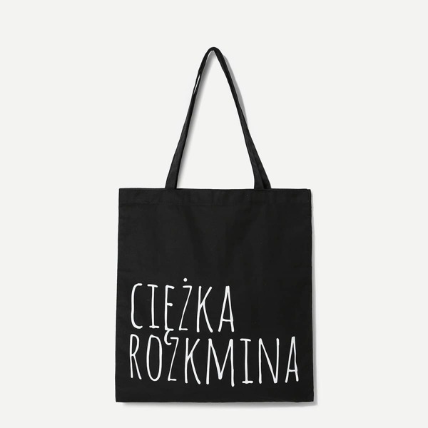 

Сумочка с принтом букв, Чёрный