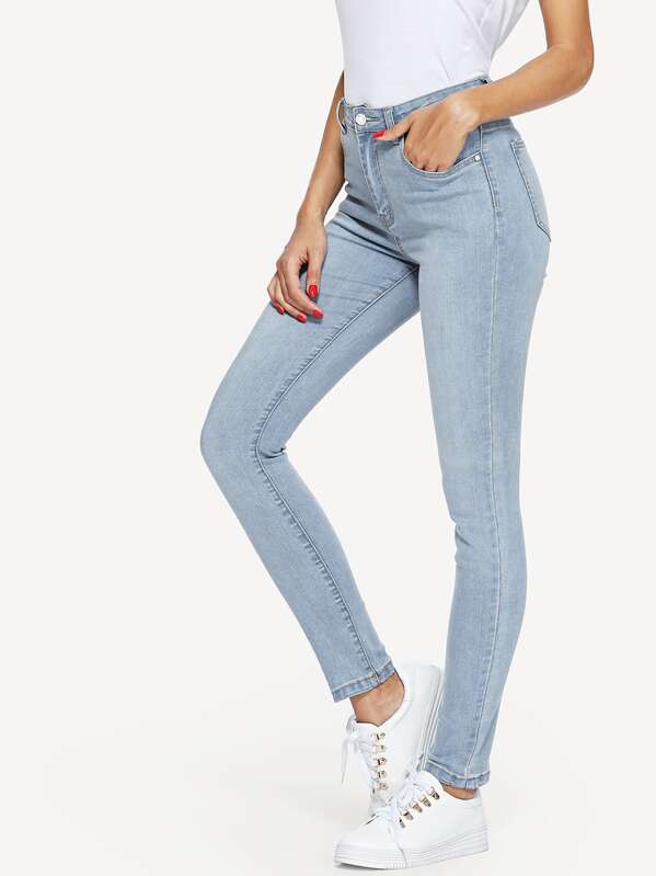 

Faded Wash Jeans, Blue, Victoria