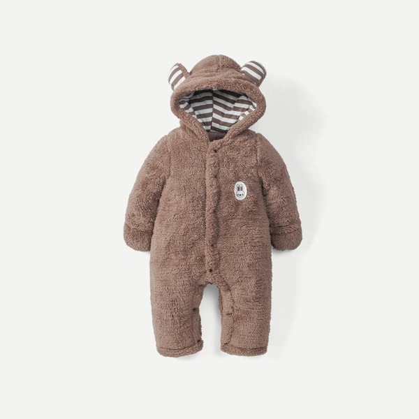 

Baby Patched Detail Hooded Jumpsuit